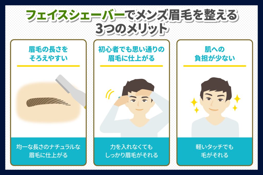 シェーバーでメンズ眉毛を整えるメリット