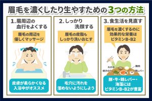 眉毛を濃くしたり生やすための3つの方法