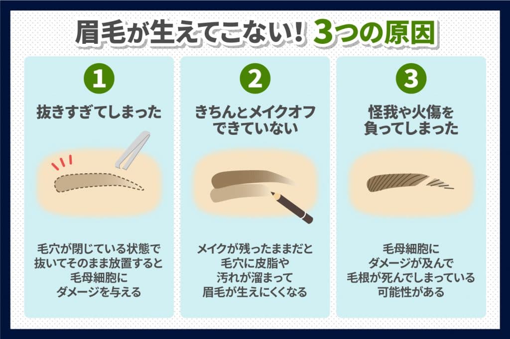 何故 眉毛が生えてこないのか 原因と対処法について 新宿 銀座 池袋 横浜 メンズ 眉毛専門サロン プラスエイト