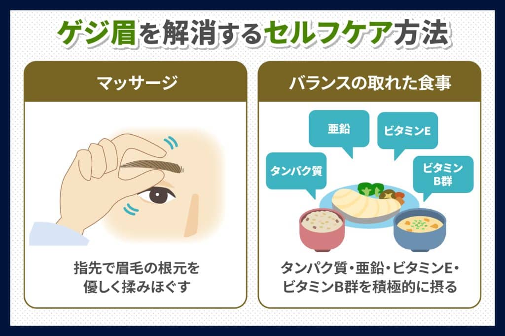 ゲジ眉を

解消するセルフケアを紹介